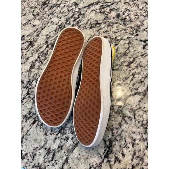 VANS slip on shoes kids size 3 yellow checkered - Picture 11 of 12